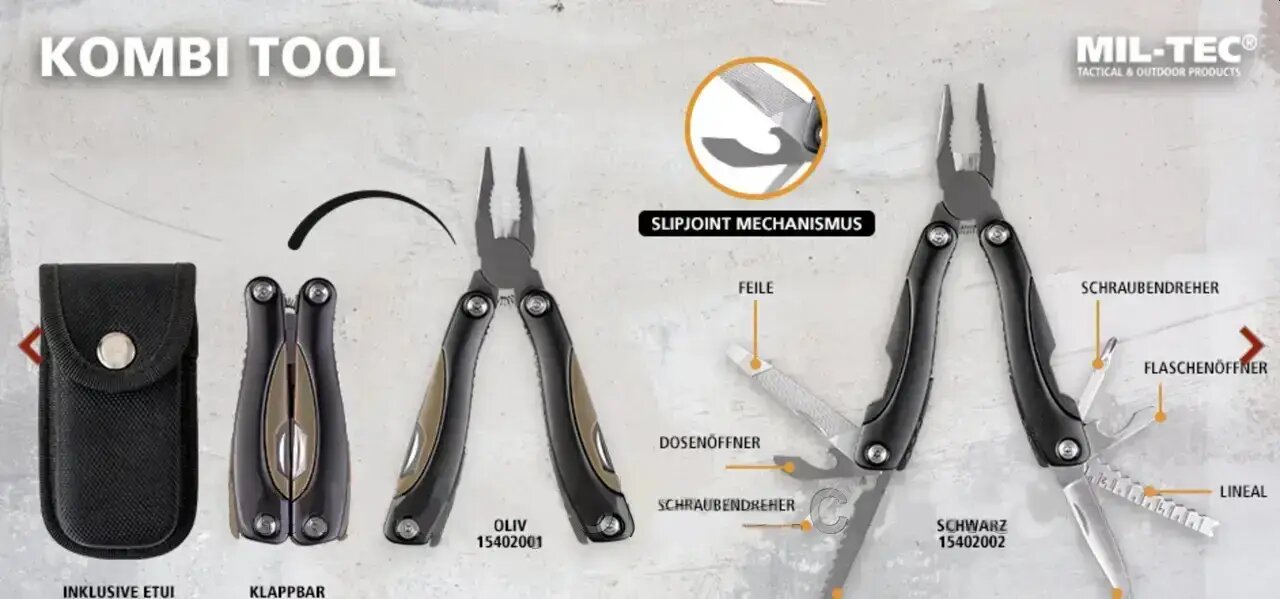 Мультитул Mil-Tec Kombi Tool Olive Drab Фото 3